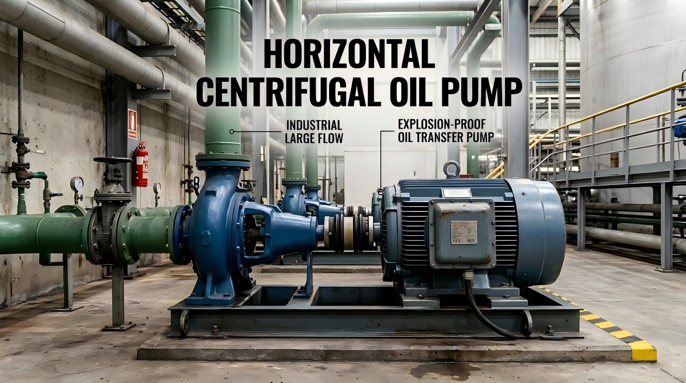 Horisontaalne tsentrifugaalõlipump tööstuslik suure vooluhulgaga plahvatuskindel õli ülekandepump